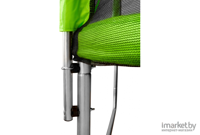 Батут Smile Outside 12 ft-374 см с защитной сеткой и лестницей зеленый
