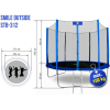 Батут Smile Outside 10 ft-312 см с защитной сеткой и лестницей синий