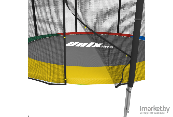 Батут Unix line outside Simple 12 ft-366 см Color с защитной сеткой