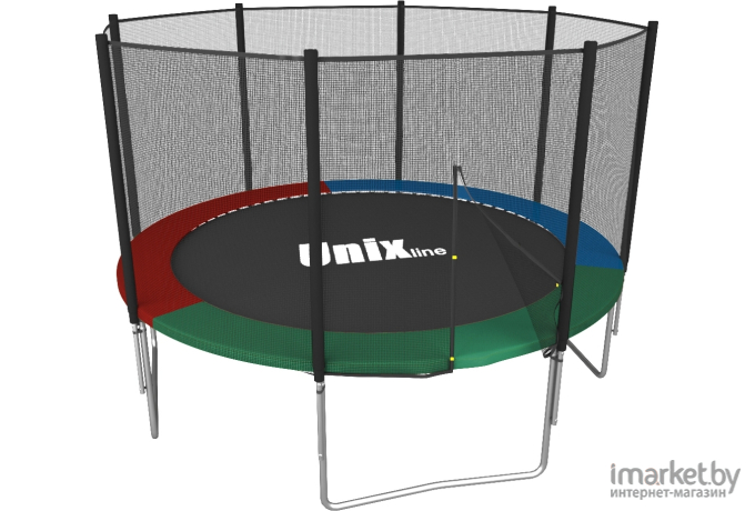 Батут Unix line outside Simple 10 ft-305 см Color с защитной сеткой