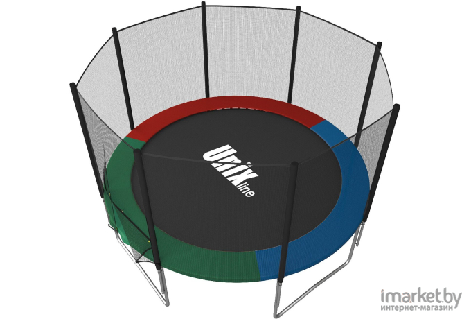 Батут Unix line outside Simple 8 ft-244 см Color с защитной сеткой