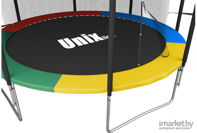 Батут Unix line inside Simple 12 ft-366 см Color с защитной сеткой