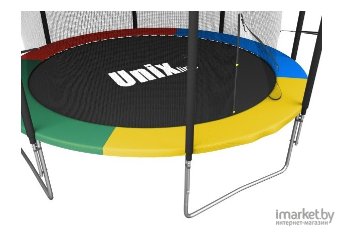Батут Unix line inside Simple 12 ft-366 см Color с защитной сеткой