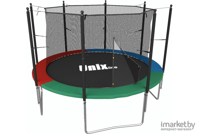 Батут Unix line inside Simple 10 ft-305 см Color с защитной сеткой