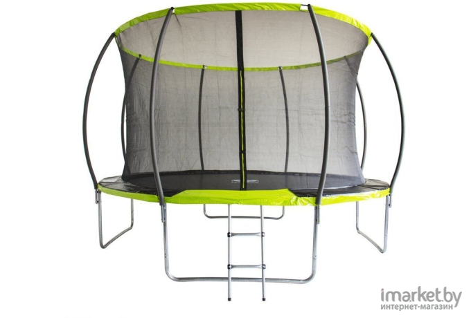Батут Fitness Trampoline Green inside 10 ft-312 см Extreme 3 опоры с защитной сеткой и лестницей