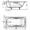 Ванна Универсал Сибирячка 150х75 1ый сорт без ручек и ножек
