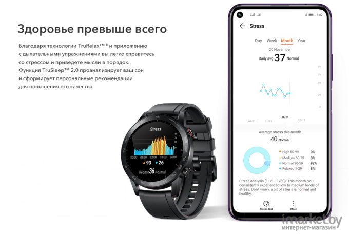 Умные часы Honor MagicWatch 2 HBE-B19 Sakura Gold