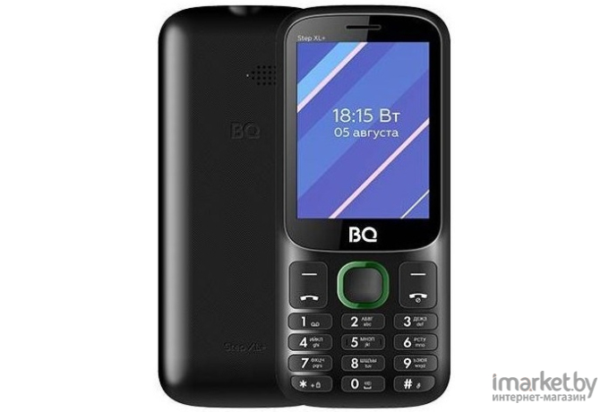 Мобильный телефон BQ-Mobile Step XL+ BQ-2820 черный/зеленый