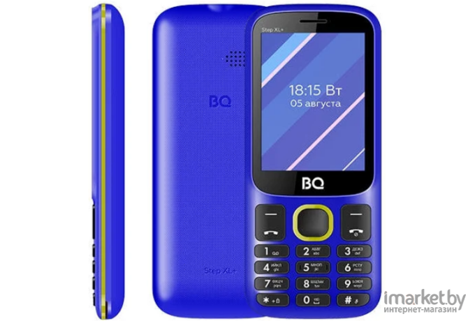 Мобильный телефон BQ-Mobile Step XL+ BQ-2820 синий/желтый