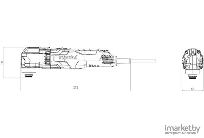 Многофункциональный инструмент Metabo MT 400 Quick зеленый