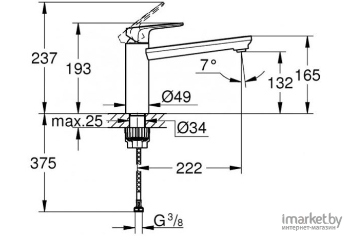 Смеситель Grohe BauEdge