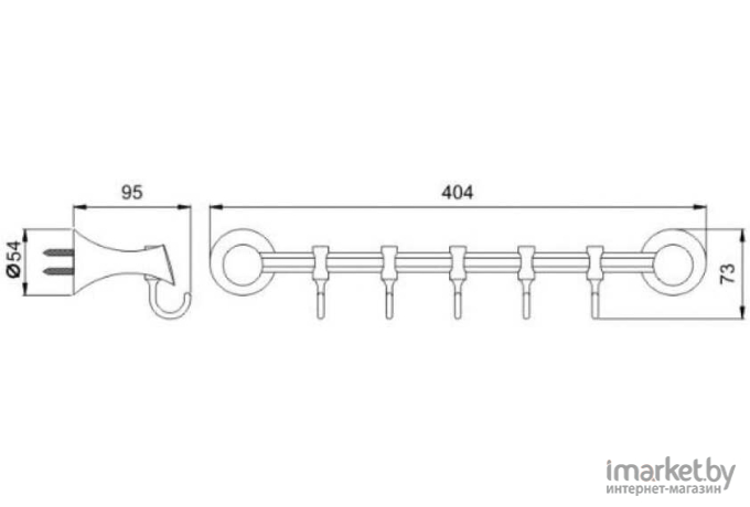 Крючок для ванны Potato P7514-5