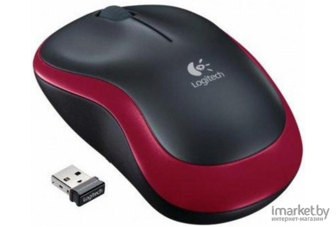 Мышь Logitech M185 красный