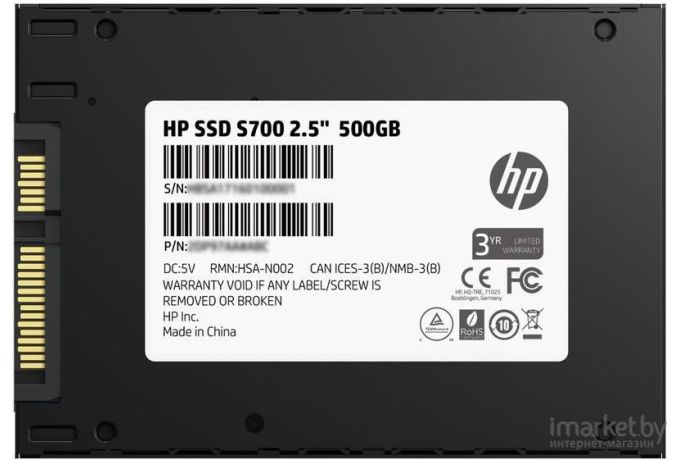 SSD диск HP 500 Gb SATA 6Gb/s S700 [2DP99AA]