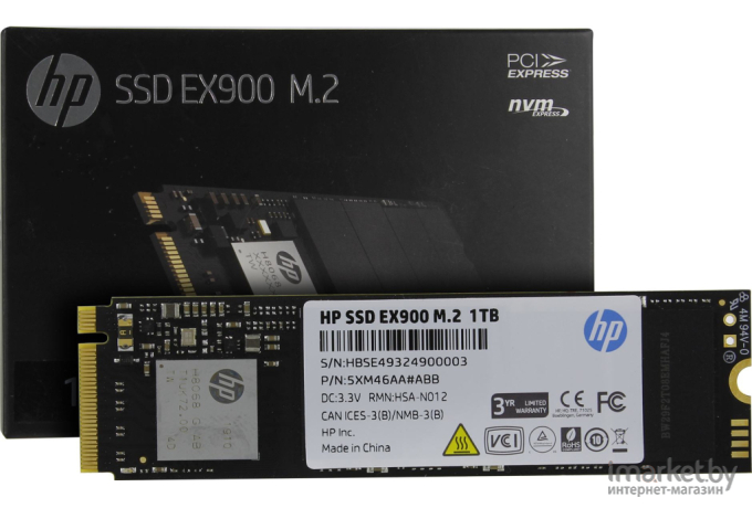 SSD диск HP 1 Tb M.2 2280 M EX900 [5XM46AA]
