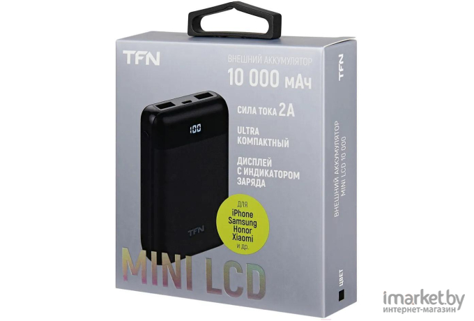 Портативное зарядное устройство TFN Mini LCD 10 000 черный [TFN-PB-215-BK]