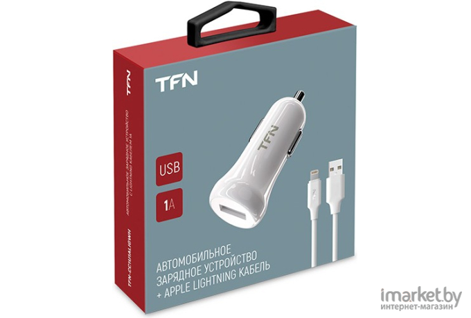 Зарядное устройство TFN 1А+8 pin White [TFN-CC1U1ALIGWH]