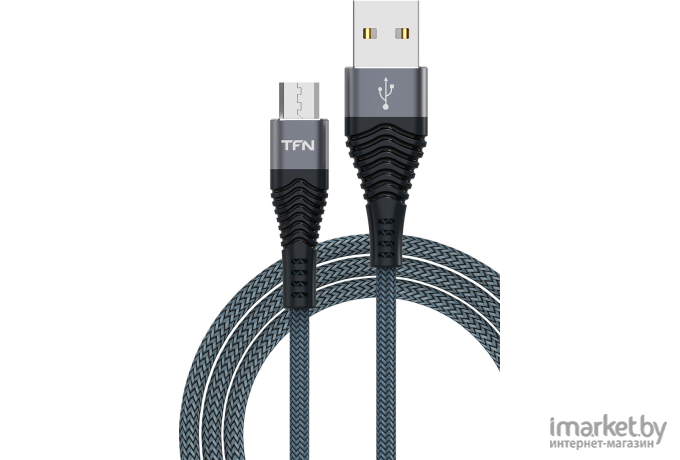 Кабель для компьютера TFN microUSB forza 1.0m Graphite [TFN-CFZMICUSB1MGR]