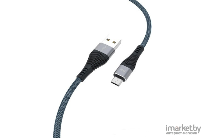 Кабель для компьютера TFN microUSB forza 1.0m Graphite [TFN-CFZMICUSB1MGR]