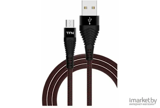 Кабель для компьютера TFN microUSB forza 1.0m Black [TFN-CFZMICUSB1MBK]