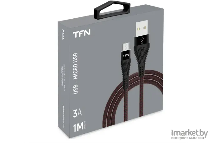 Кабель для компьютера TFN microUSB forza 1.0m Black [TFN-CFZMICUSB1MBK]