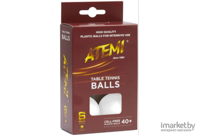 Мячи для настольного тенниса Atemi 1 6 шт белый