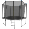 Комплект батут+нижняя сетка+чехол GetActive Jump 10 ft-312 см с лестницей, внутренней сеткой черный