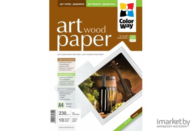 Фотобумага Colorway A4 230г/м2 10 страниц ART  Дерево [PGA230010WA4]