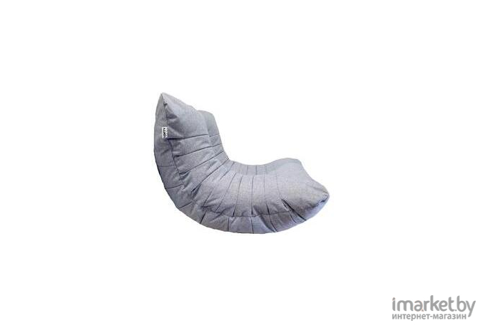 Бескаркасное кресло Loftyhome Кокон XL рогожка голубой