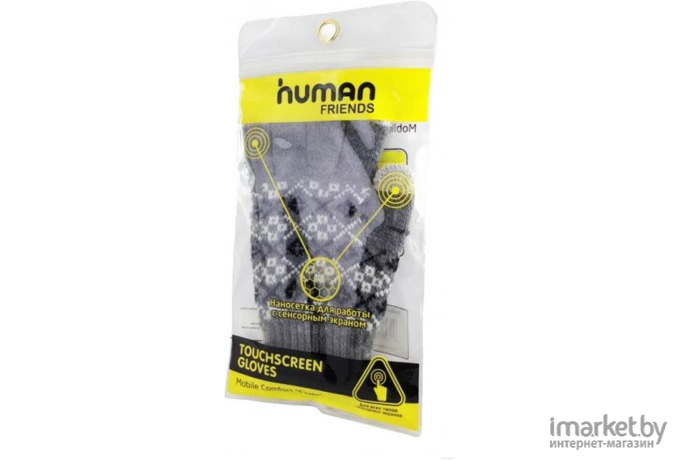Перчатки для сенсорных дисплеев CBR Human Friends Fiver Grey