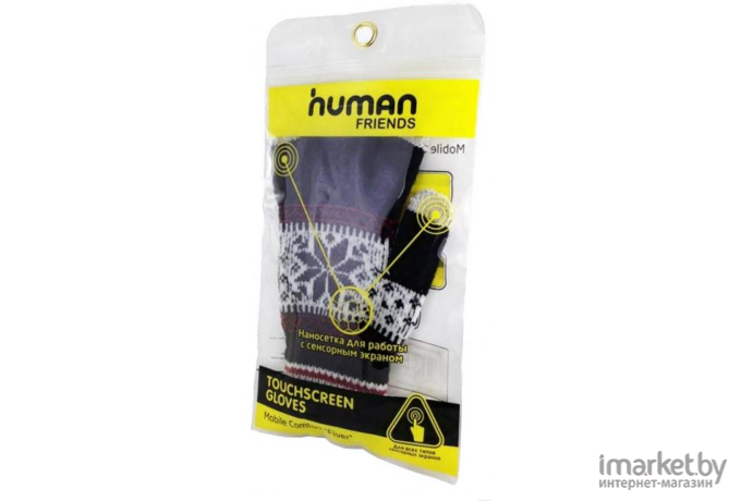 Перчатки для сенсорных дисплеев CBR Human Friends Fiver Black