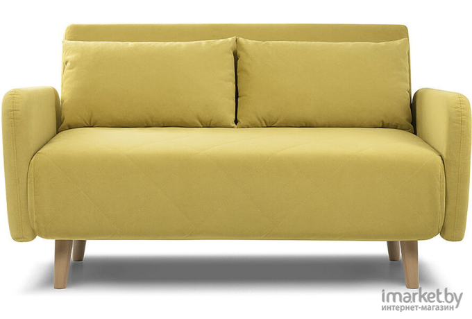 Прямой диван Woodcraft Кускен Velvet Yellow
