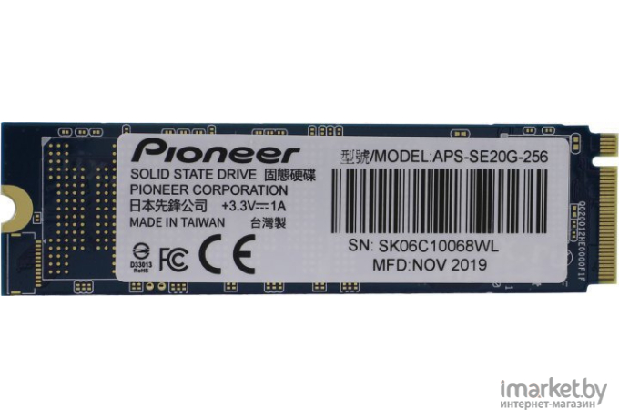 SSD диск Pioneer 256GB M.2 2280 [APS-SE20G-256]