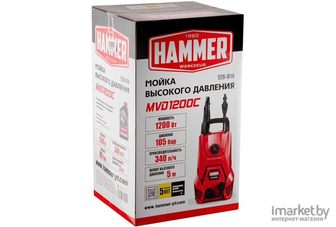 Мойка высокого давления Hammer MVD1500C [641228]