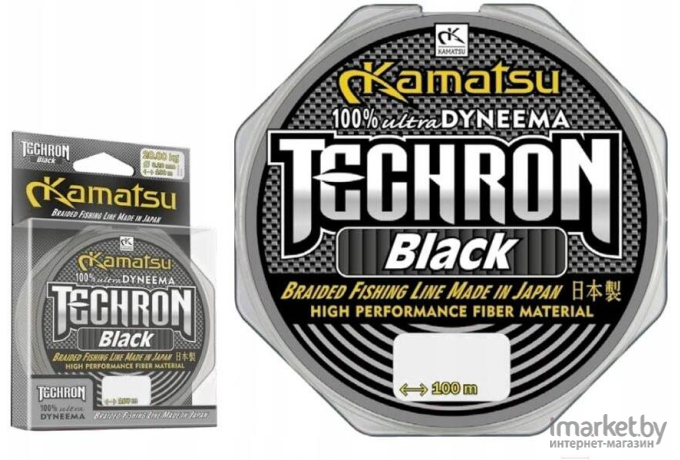 Плетеная леска KAMATSU TECHRON 100 м 0,14мм Black [255100014]