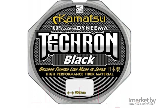 Плетеная леска KAMATSU TECHRON 100 м 0,16мм Black [255100016]