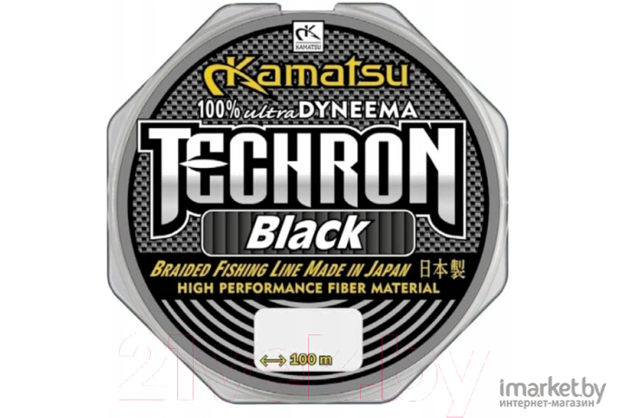 Плетеная леска KAMATSU TECHRON 100 м 0,30мм Black [255100030]