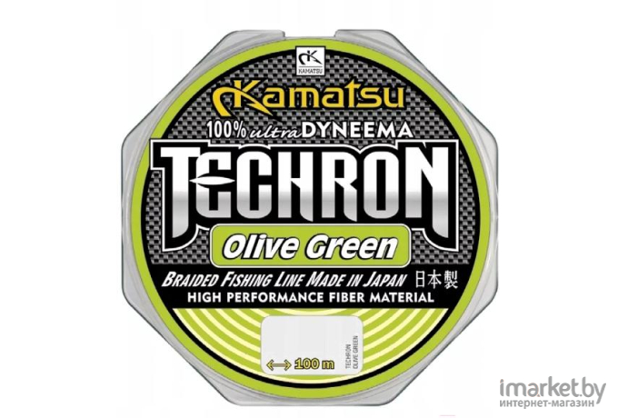 Плетеная леска KAMATSU TECHRON 100 м 0,08мм Olive green [259100008]