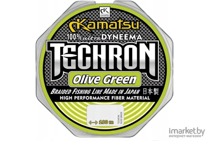 Плетеная леска KAMATSU TECHRON 100 м 0,30мм Olive green [259100030]