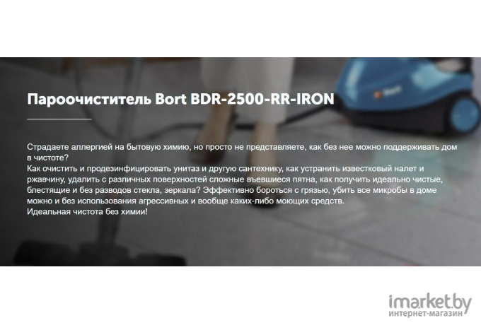 Отпариватель-пароочиститель Bort BDR-2500-RR-Iron