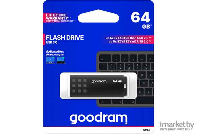 Usb flash GOODRAM Drive  64Gb UME3 [UME3-0640K0R11]