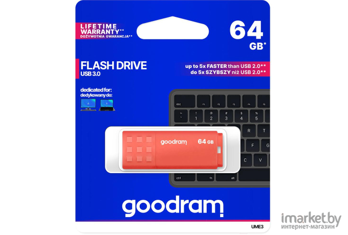 Usb flash GOODRAM Drive  64Gb UME3 [UME3-0640O0R11]
