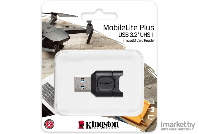 Карт-ридер Kingston MobileLite Plus USB 3.2 microSDHC/SDXC UHS-II [MLPM]