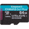 Карта памяти Kingston SecureDigital Micro 64Gb SDXC Canvas Go Plus 170R Class 10 UHS-I U3 V30 A2 + переходник [SDCG3/64GB]