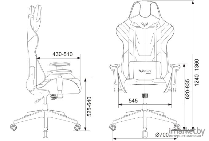 Геймерское кресло Zombie Viking 4 Aero белый/синий/красный/черный [VIKING 4 AERO RUS]