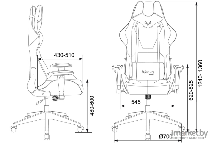 Геймерское кресло Zombie Viking 5 Aero черный [VIKING 5 AERO BLACK]