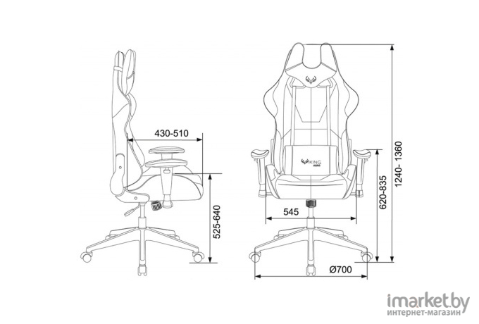 Геймерское кресло Zombie Viking 5 Aero черный [VIKING 5 AERO BLACK]