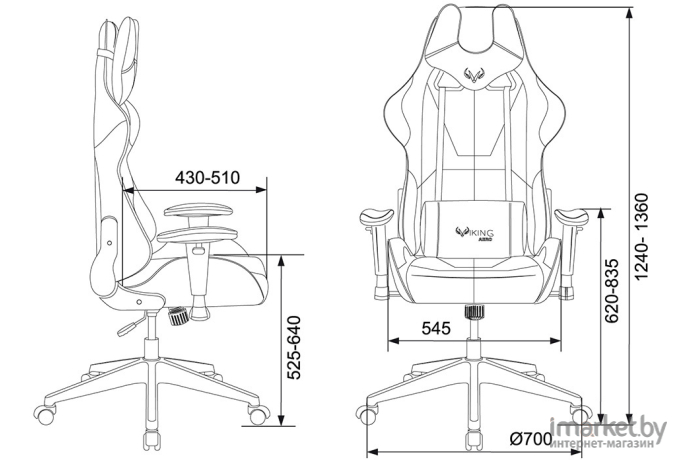 Геймерское кресло Zombie Viking 5 Aero черный/синий [VIKING 5 AERO BLUE]