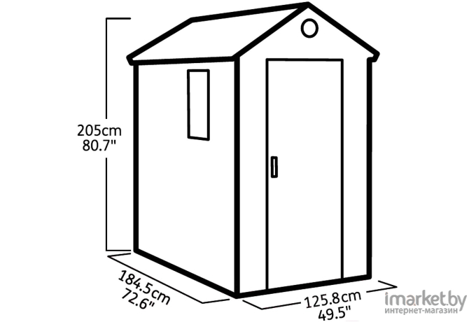 Дачная бытовка Keter Darwin 6*4 коричневый [246949]