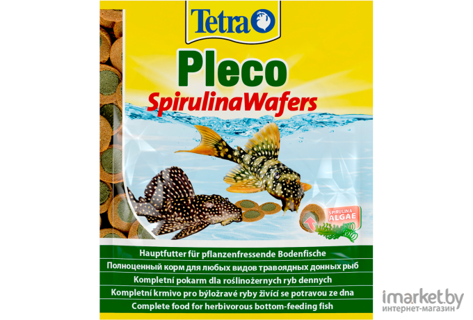 Корм для рыб Tetra Pleco Spirulina Wafers 15g [281899/710639]